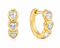 Aretes de Aro Dorados con Corazones