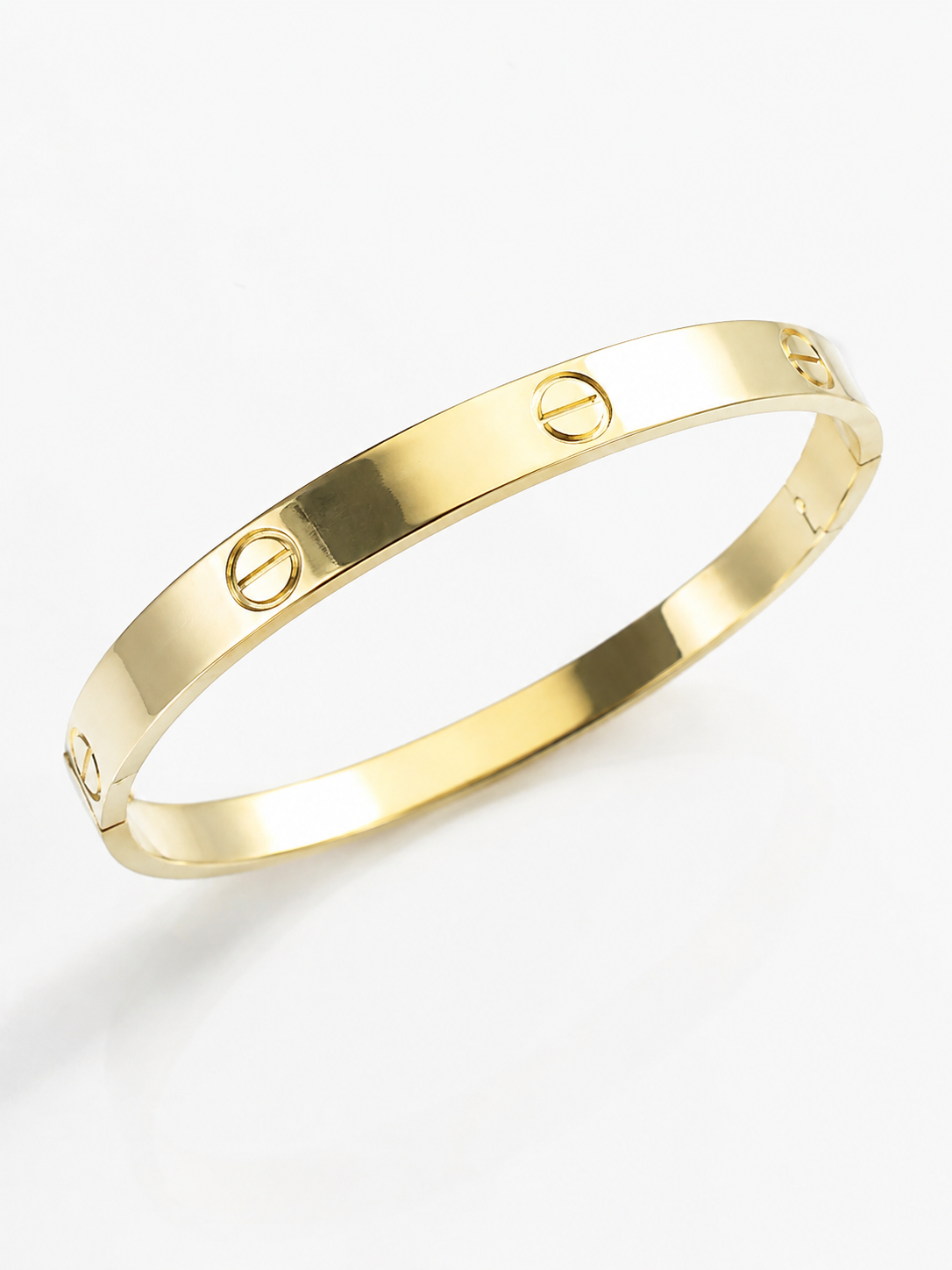 Pulsera Brazalete de Amistad de Acero
Inoxidable Chapada en Oro.