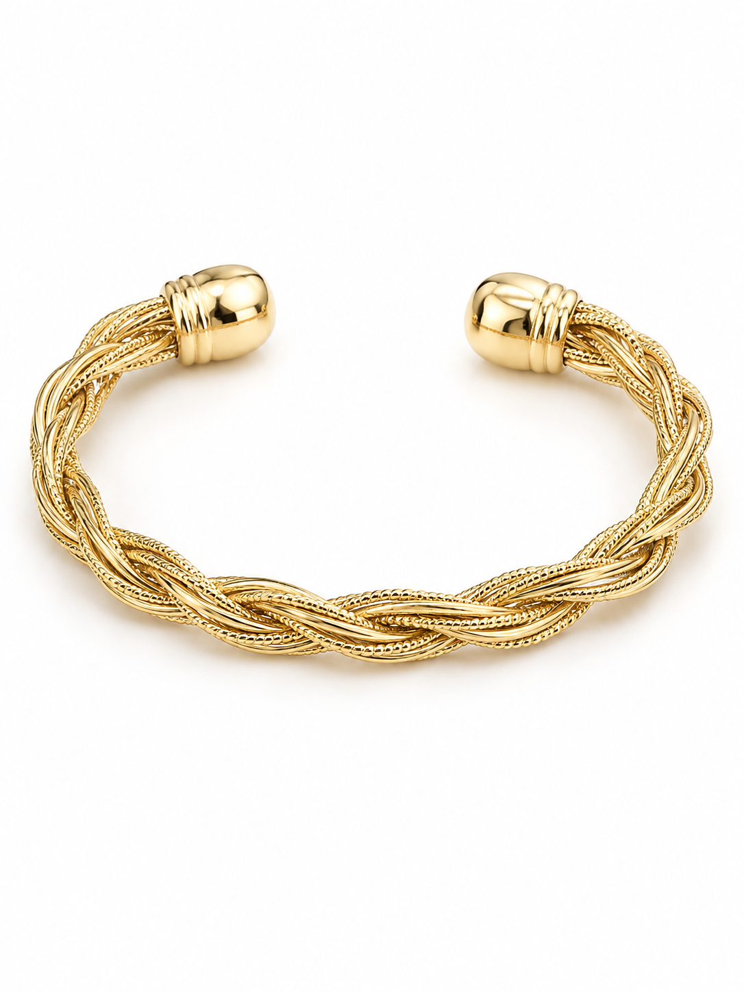 Brazalete Dorado Trenzado