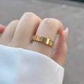 ✨Anillo De Acero Con Incrustación De Circón Y Diseño Galvanizado✨