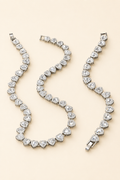 Collar y Pulsera de corazones en plata 12 mm