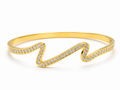 Brazalete Dorado con Circonitas para Mujer/ Anillo Dorado con Brillantes