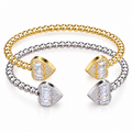 Pulsera Abierta Para Mujer De Cobre De Corazón