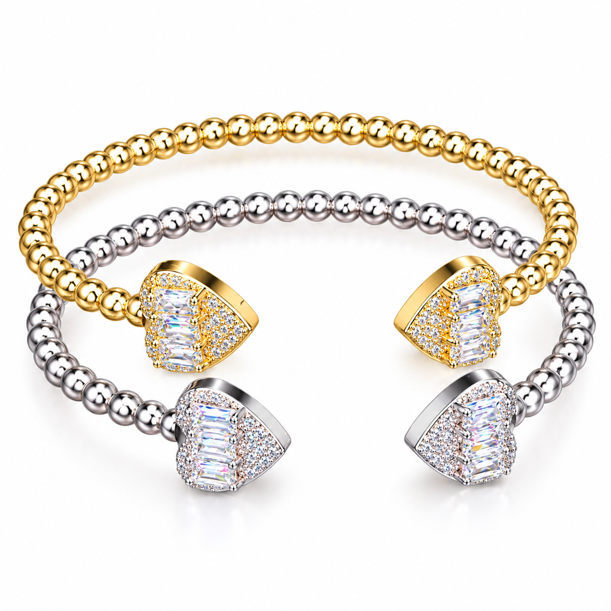 Pulsera Abierta Para Mujer De Cobre De Corazón